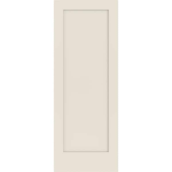 JELD-WEN 28 in. x 80 in. 1 Panel Shaker Solid Core Primed Wood Interior Door Slab