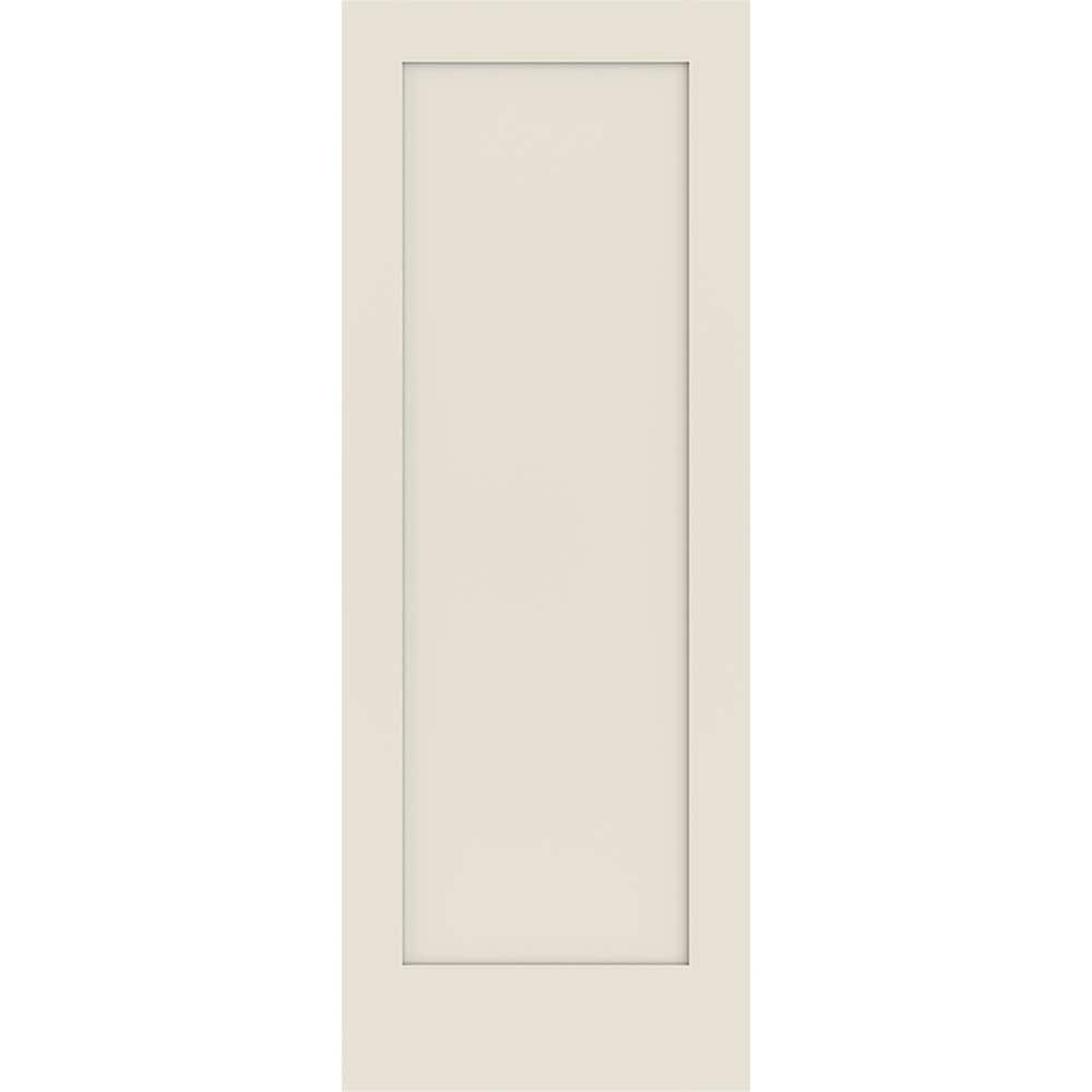 JELD-WEN 30 in. x 80 in. 1 Panel Shaker Solid Core Primed Wood Interior ...