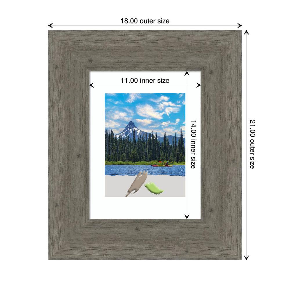 Fencepost Grey Distressed Wood Rectangular Picture Frame