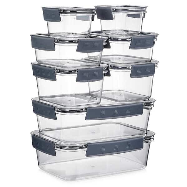Airtight Food Storage Containers Lids 16 Piece - BPA Free, Leak Proof Store Leftovers, Meal Prep Set