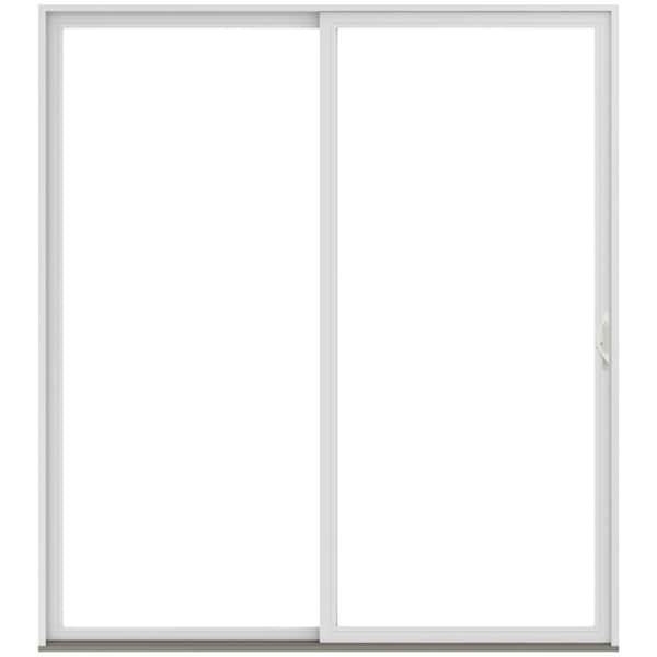 71-1/4 in. x 79-1/2 in. 100 Series White Left-Hand Composite Gliding Patio Door with White Interior and White Hardware