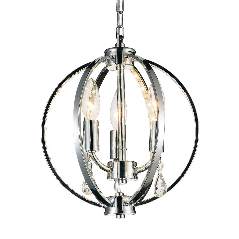 CWI Lighting Abia 60-Watt Integrated LED Chrome Pendant