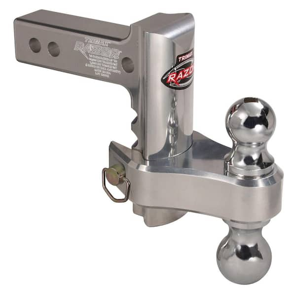 Trimax Razor Aluminum Adjustable Drop Hitch, Pin and Clip - 6 in.