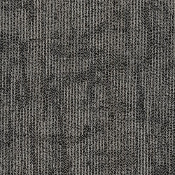 Oneida - Cigar - Gray Commercial 24 x 24 in. Glue-Down Carpet Tile Square (80 sq. ft.)