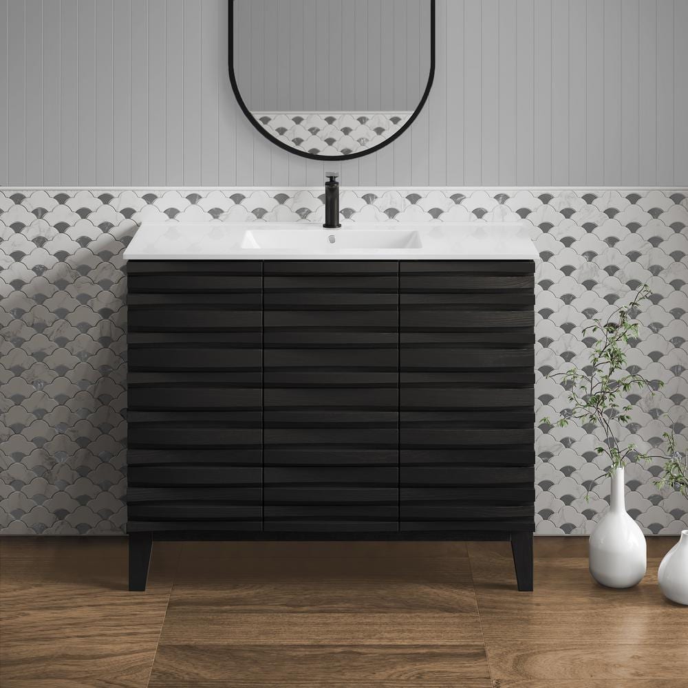 Cascade 36  Bathroom Vanity in Black