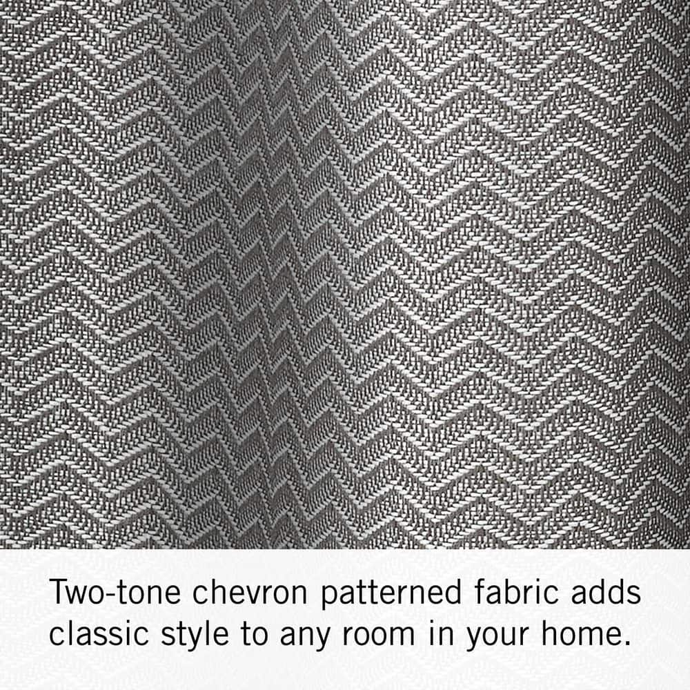 Charcoal Polyester Blackout Thermal Back Tab Curtains, 38" x 84"