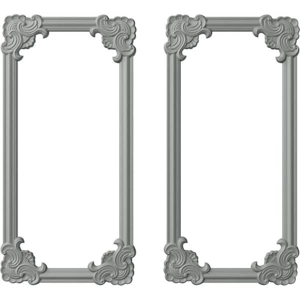 24 in. W x 48 in. H Unfinished Polyurethane Pompeii Panel Moulding Kit (Double Panel)