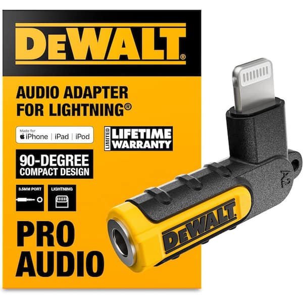 DEWALT 90° Audio Adapter for Lightning