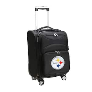 NFL Pittsburgh Steelers 21 in. Black Carry-On Spinner Softside Suitcase