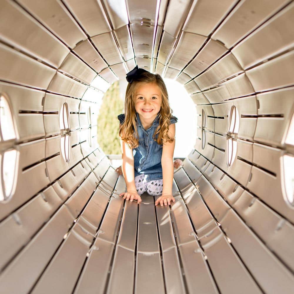 Lifetime Green and Gray Adventure Tunnel Playset with Clubhouse and Slide