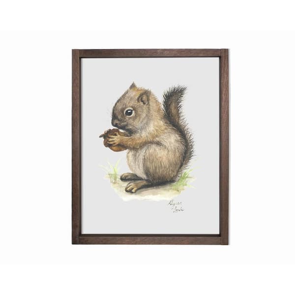 Unbranded Woodland Tinies Squirrel Farmhouse Decorative Sign 11 in. x 14 in.