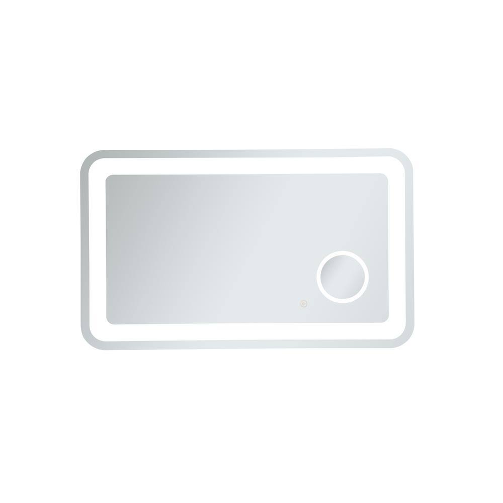 Timeless Home 40 in. W x 24 in. H Modern Rectangular Metal Framed Magnifyin