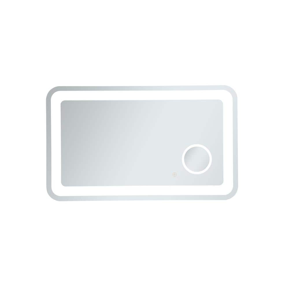 Simply Living 40 in. W x 24 in. H Small Rectangular Frameless Magnifying Wa