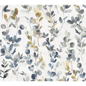Joyful Eucalyptus Navy Wallpaper
