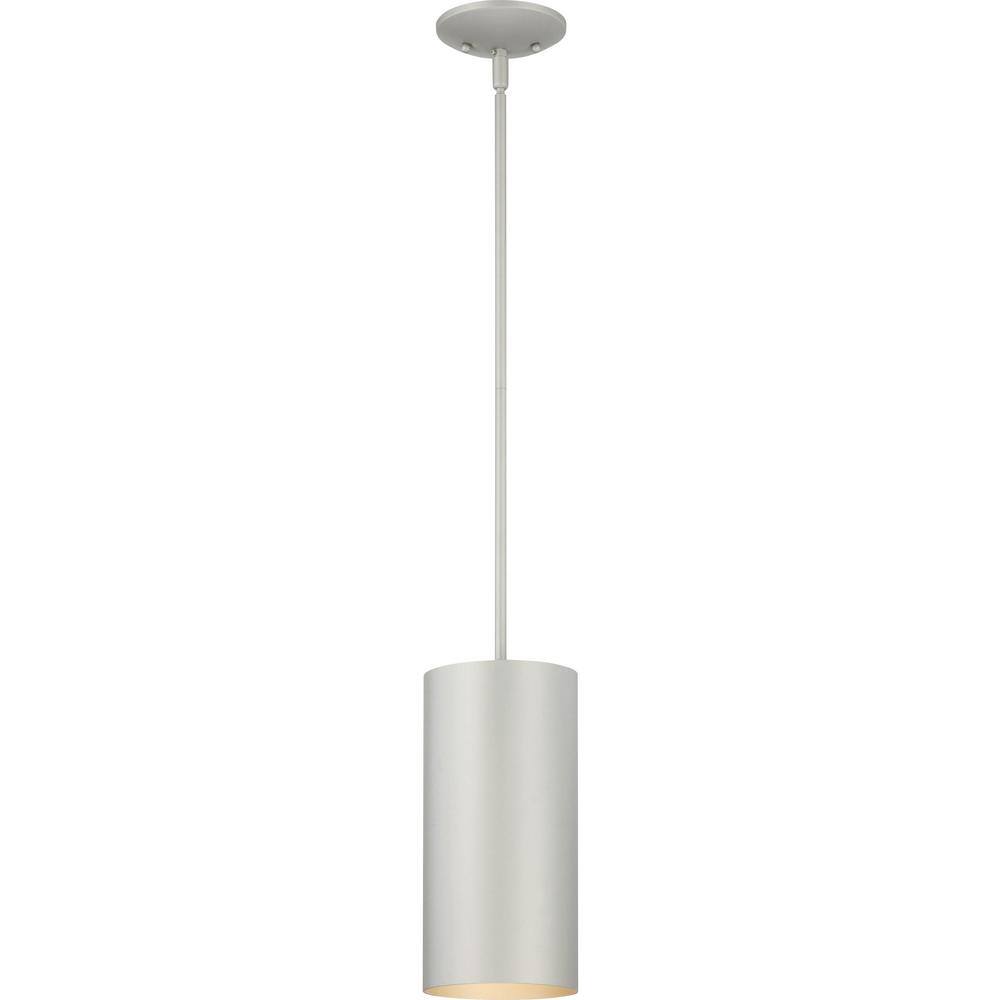 silver cylinder pendant light