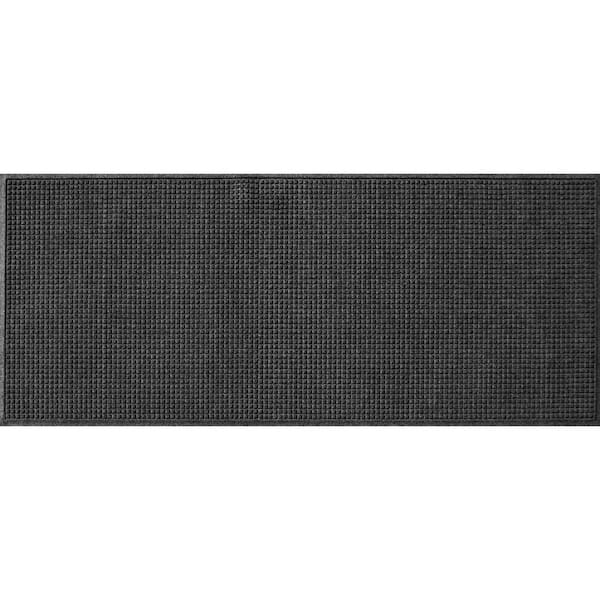 Waterhog Squares 22 in. x 60 in. PET Polyester Indoor Outdoor Door Mat Charcoal