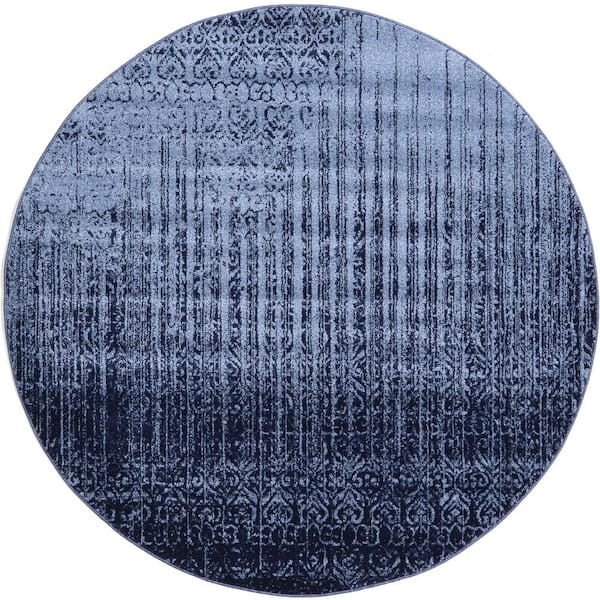 Del Mar Jennifer Blue 6' 0 x 6' 0 Round Rug