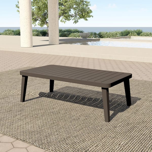 NEW CLASSIC HOME FURNISHINGS New Classic Furniture Genova 48.75 in. Brown Rectangle Metal Coffee Table