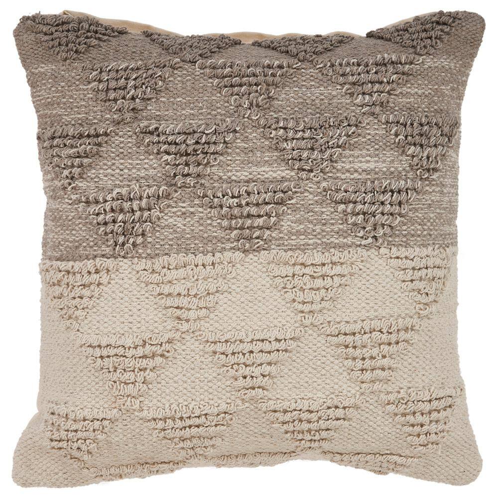 Gray Gradient Cotton Square Throw Pillow