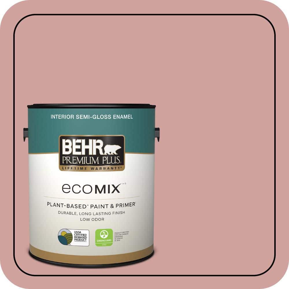 1 gal. #S150-3 Rose Pottery Semi-Gloss Enamel EcoMix Plant-Based Interior Paint & Primer price history on PriceWatchPro