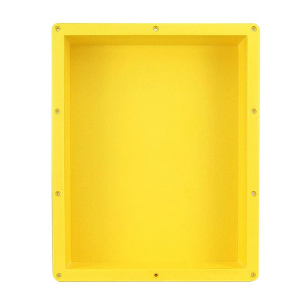 SEEUTEK 16 in. W x 20 in. H x 4 in. D Shower Niche Ready for Tile Single Shelf for Shampoo, Toiletry Storage in Yellow
