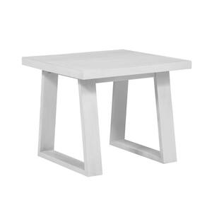 Gatsby 24 in. W x 24 in. D x 20 in. H Modern Style White Wood End Table