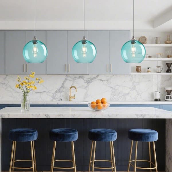 ZHLWIN Home Lighting ‎60 Watts 1 Light 9. 84in Light Blue 3-Pack