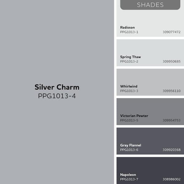 Glidden Premium 1 gal. PPG1013-4 Silver Charm Satin Interior Paint