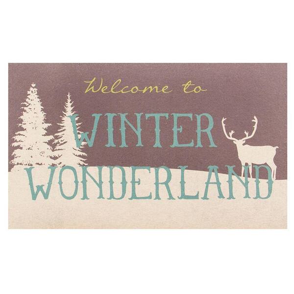 Home Accents Holiday Winter Wonderland 18 in. x 30 in. Door Mat