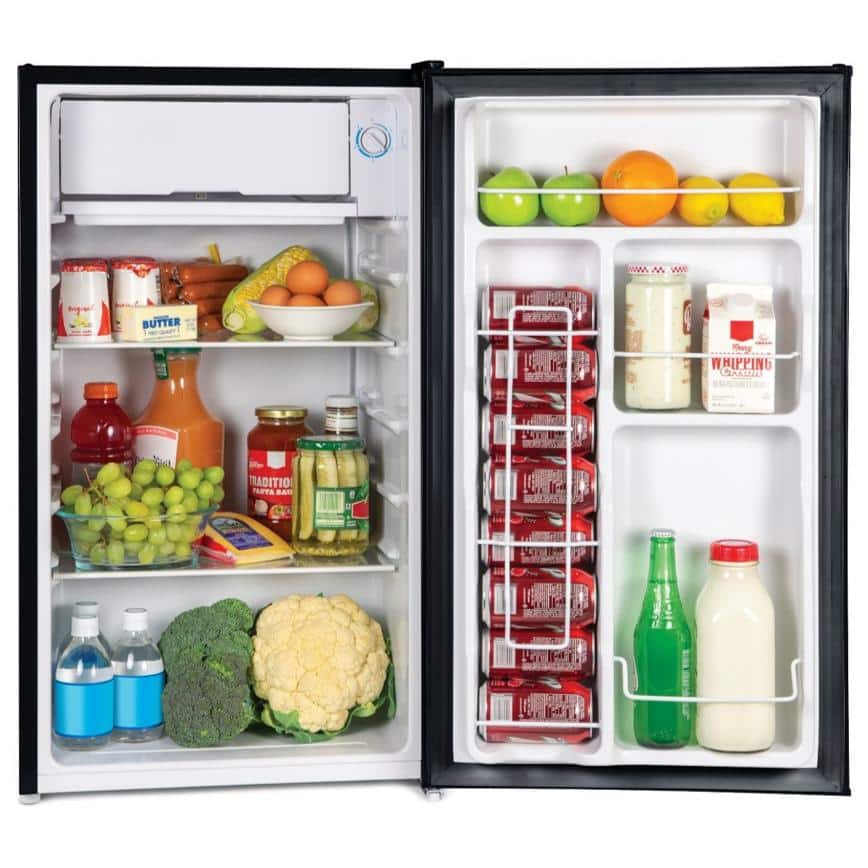 Igloo 3.2 Cu Ft Black Compact Refrigerator with Freezer