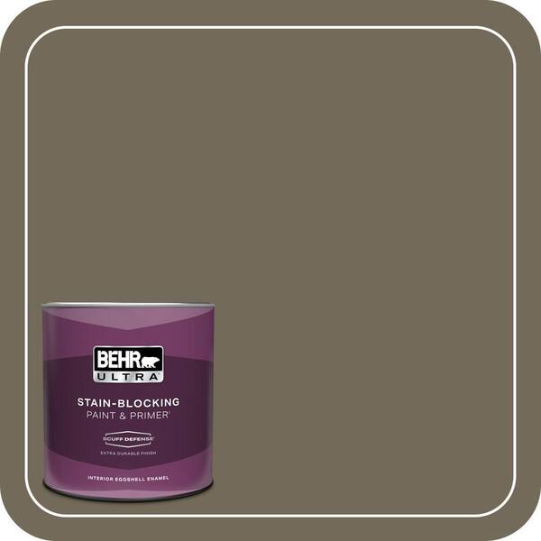 BEHR ULTRA 1 qt. #720D-6 Toasted Walnut Extra Durable Eggshell Enamel Interior Paint & Primer