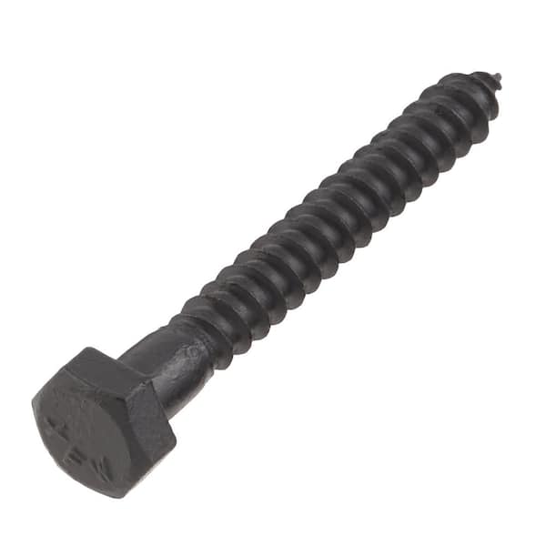 5/16 in. x 2-1/2 in. Black Exterior Hex Head Lag Screw (15-Pack)