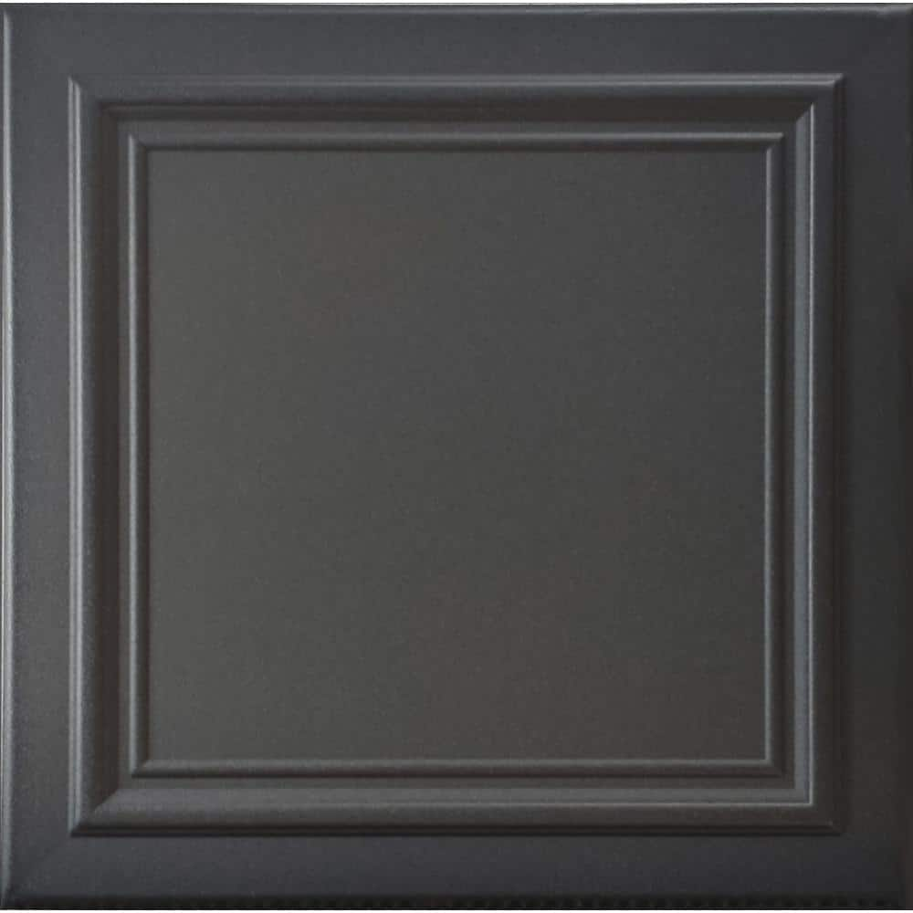 A La Maison Ceilings Line Art Black Matte 1.6 ft. x 1.6 ft. Decorative ...