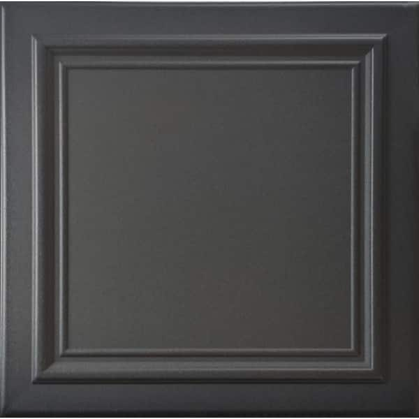 A La Maison Ceilings Line Art Black Matte 1.6 Ft. X 1.6 Ft. Decorative 