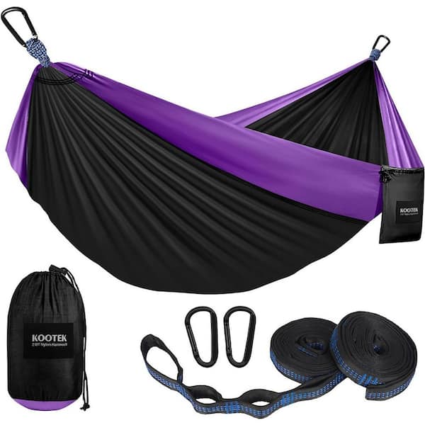 ITOPFOX Heavy Duty 120 in. Portable Hammock Bed Hammock in Black & Violet