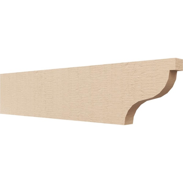Ekena Millwork 2-in. x 8-in. x 36-in. Garner Woodgrain, Primed Tan Timberthane Polyurethane Rafter Tail Brace