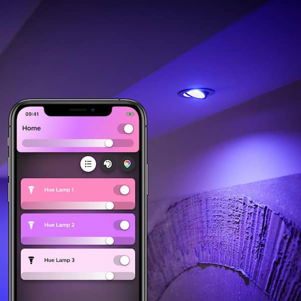 Philips Hue White and Color Ambiance GU10 Smart Light Bulb, 60W