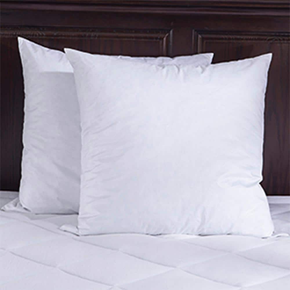 Pure Down Duck Feather Euro Pillow Insert Set Of 2 Pd Pi 15002 D The Home Depot