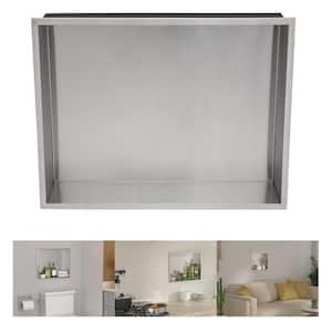 19 in. W x 15 in. H x 4 in. D Stainless Steel Shower Niche in Stainless Steel Brushed