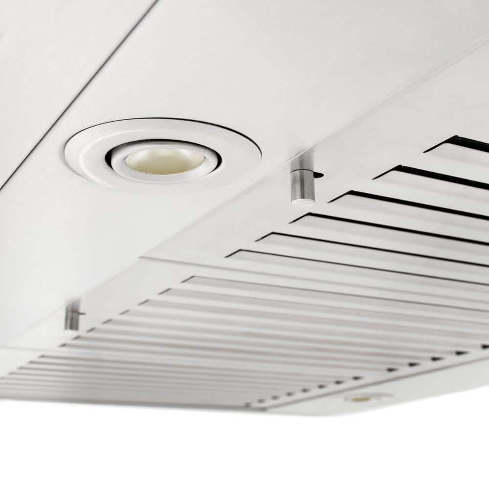 36'' Brushed Stainless Steel Convertible Island Range Hood