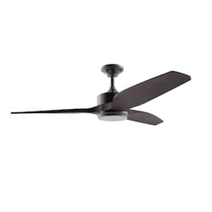 Mobi 60 in. Indoor/Outdoor Oiled Bronze Finish Ceiling Fan with Integrated LED Light and Remote/Wall Control Included