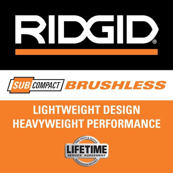 RIDGID 18V Cordless 2-Tool Combo Kit with SubCompact Brushless 3