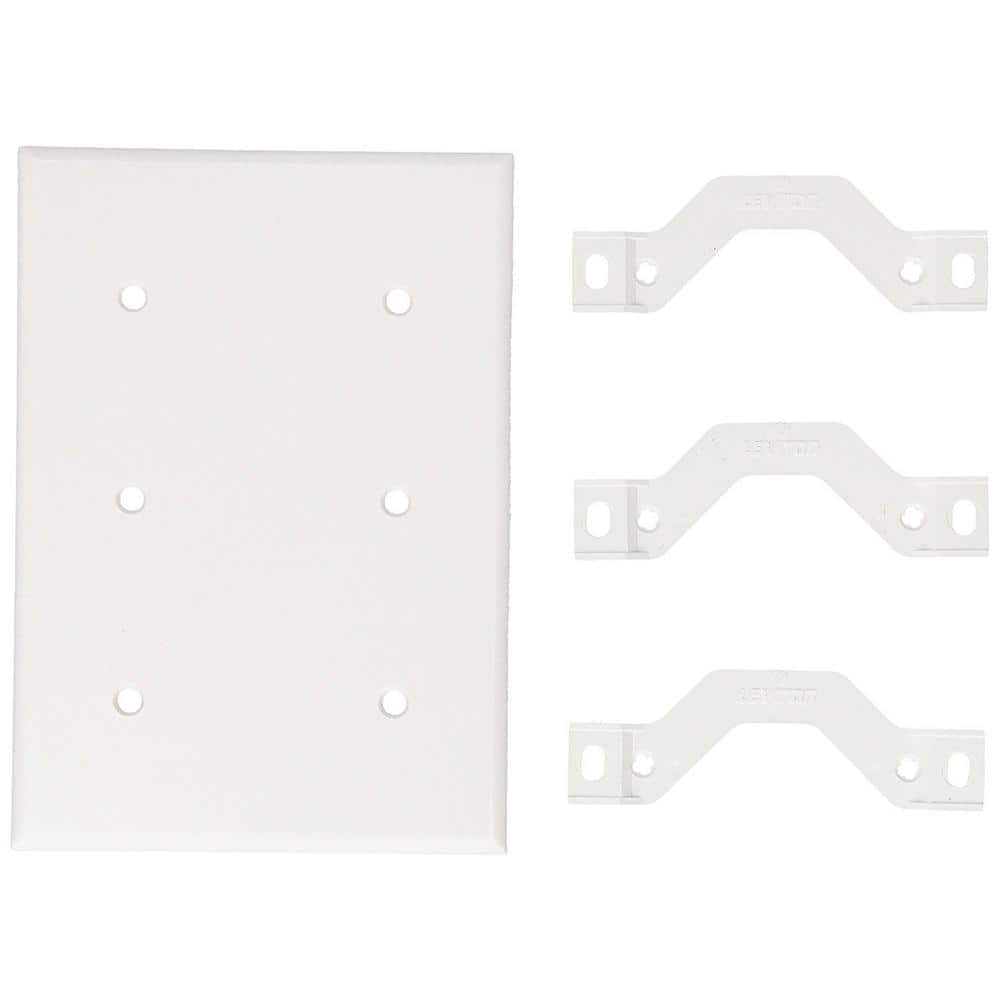 3-Gang White Blank Plate Plastic Strap Mount Standard Wall Plate (1-Pack) 88035 price history on PriceWatchPro
