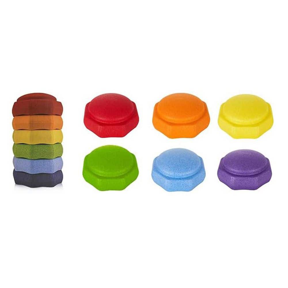 1in. x 1in. x 1in. Round Multi-Color EPP Storage Case Set Garden Stepping Stone 6-Pieces Sensory Play Kit price history on PriceWatchPro