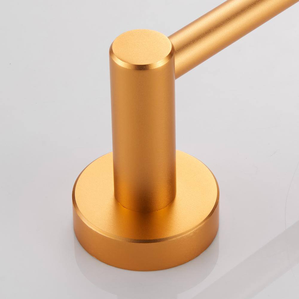 Adjustable Brushed Gold Stainless Steel Wall Mounted Towel Bar