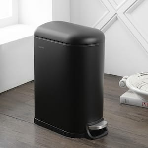 Roland 10.6 Gal. Black Step-Open Trash Can