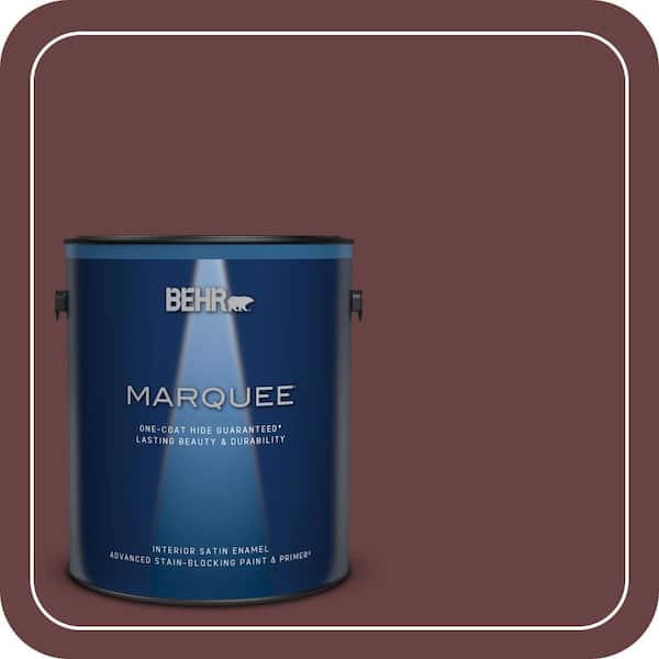 BEHR MARQUEE 1 gal. #MQ1-14 Twinberry One-Coat Hide Satin Enamel Interior Paint & Primer