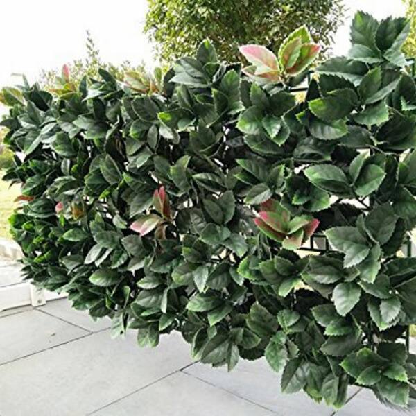 Ejoy Gorgeous Home Artificial Boxwood Hedge Greenery Panels European Holly 20 in. x 20 in. / Piece (Set of 24-Piece)