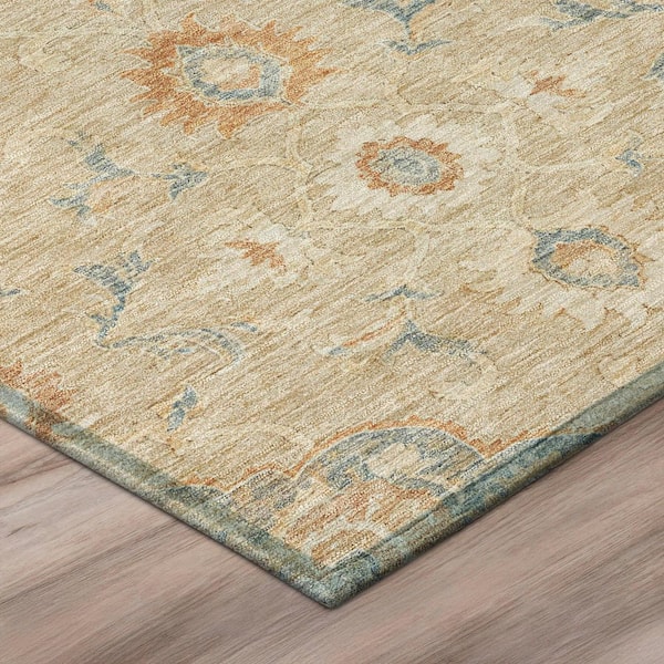 Chantille Machine Washable Indoor/Outdoor Abstract ACN3077 Flax 9 ft. x 12 ft. Area Rug