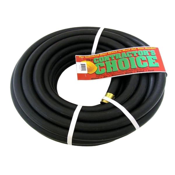 Contractor's Choice Endurance 3/4 in. Dia x 25 ft. Industrial-Grade Black Rubber Water Hose